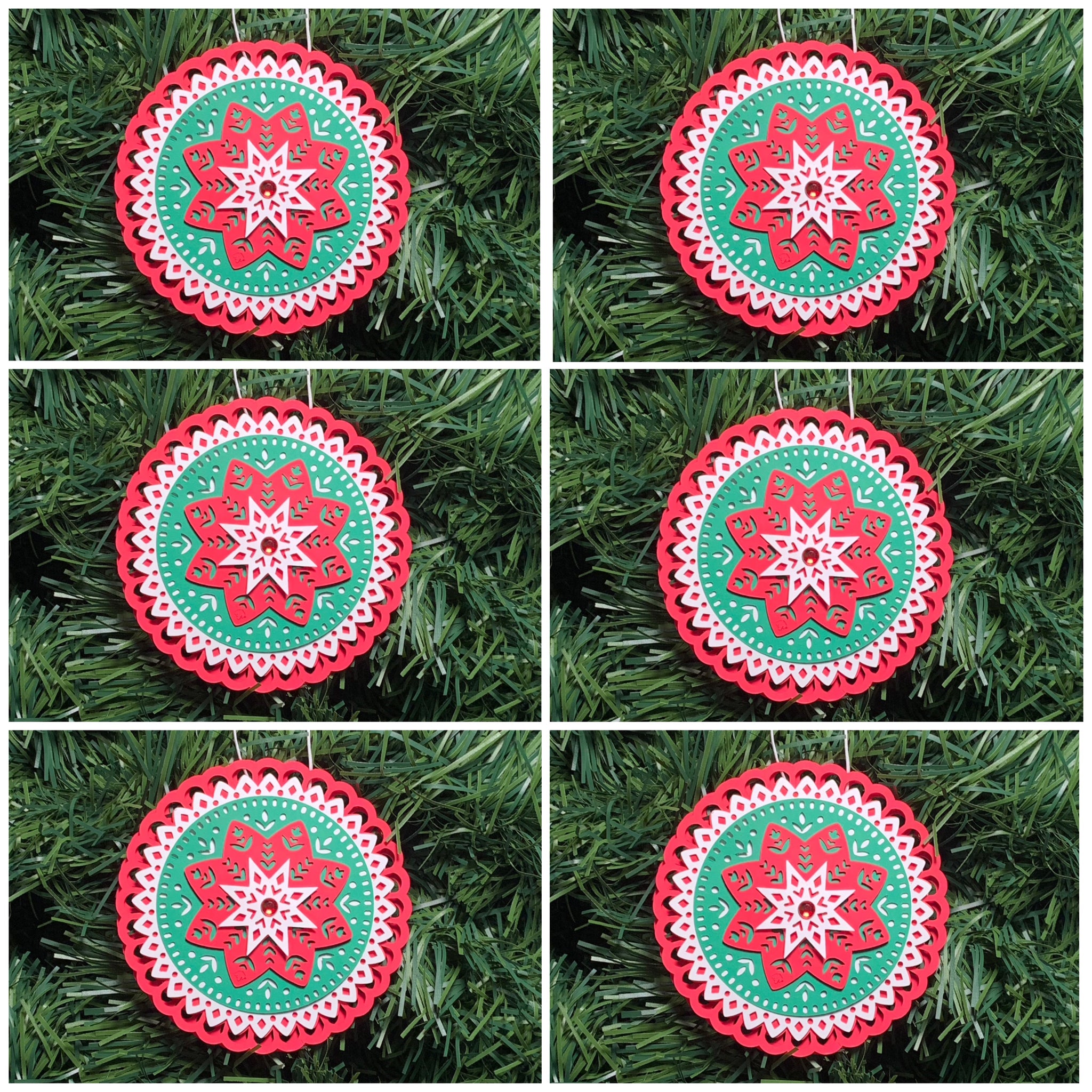 Star Christmas Ornament (Set of 6)